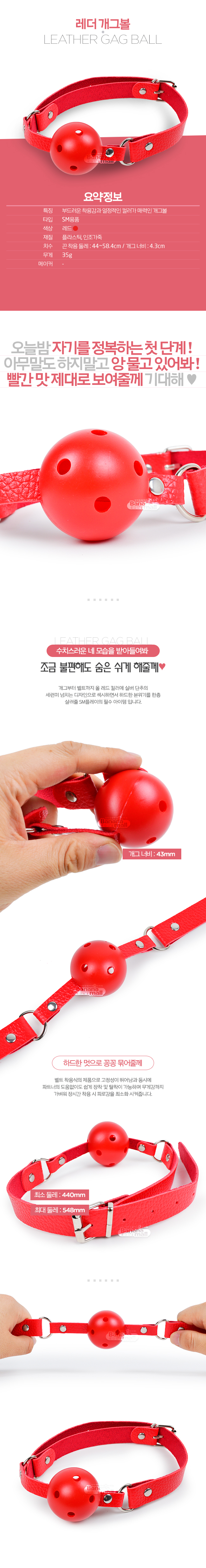 [SM 플레이] 레더 개그볼(Leather Gag Ball) (JBG)