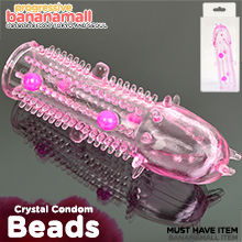 [녹아흐른데이] [특수 콘돔] 펄 비즈 크리스탈 콘돔(Pearl Beads Crystal Condom) - 쩡티엔(00069) (JTN)