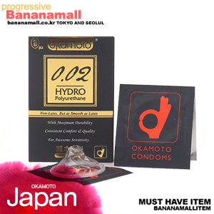 [일본 오카모토] 하이드로 폴리우레탄 - 초박형 열전도 콘돔 1box(3p)