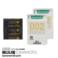 [일본 오카모토] 하이드로 폴리우레탄 0.02mm - 초박형 열전도 콘돔 2box(6p)(HWG)
