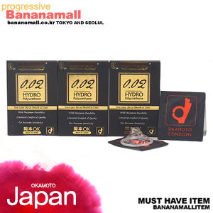 [일본 오카모토] 하이드로 폴리우레탄 0.02mm - 초박형 열전도 콘돔 3box(9p)