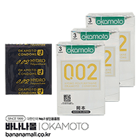 [일본 오카모토] 하이드로 폴리우레탄 0.02mm - 초박형 열전도 콘돔 3box(9p)(HWG)