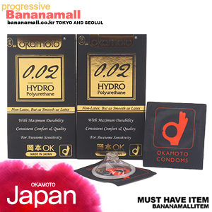 [일본 오카모토] 하이드로 폴리우레탄 0.02mm - 초박형 열전도 콘돔 2box(12p)