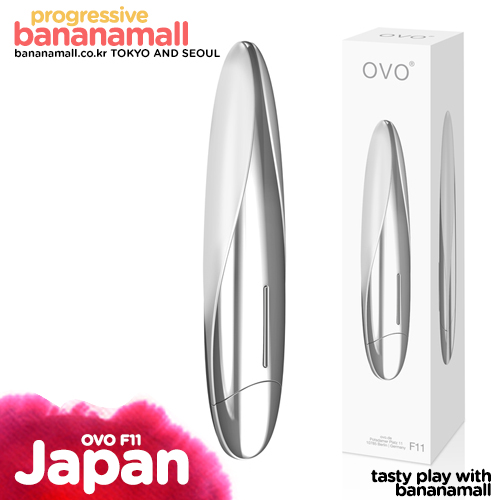 [일본 직수입] OVO F11-스틱 바이브레이터 화이트/크롬 - 오보 (OVO)