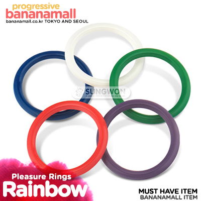 [남성 강화링] 레인보우 플레저 링(Rainbow Pleasure Rings) [NR] (DJ)