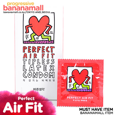 [무꼭지 콘돔] 바른생각 퍼펙트 에어핏 12P - 키스해링 에디션 (Keith haring edition Perfect Air Fit)