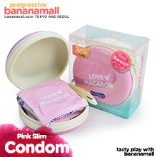 [케이스 포함] 마카롱 콘돔 핑크 슬림 1box (5p)