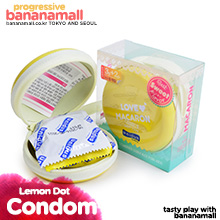 [케이스 포함] 마카롱 콘돔 레몬 도트 1box (5p)