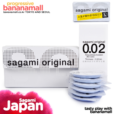 [발기장생] [일본 사가미] 오리지날002 블랙 1box(6p) - 0.02mm 얇은콘돔 라지 사이즈