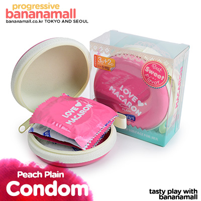 [케이스 포함] 마카롱 콘돔 피치 플레인 1box (5p)