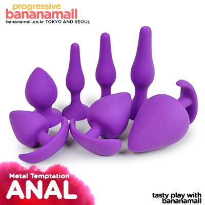 [블랙데이] [최고급 실리콘] 메탈 템테이션 애널 플러그 시리즈(Metal Temptation Anal Plug Series) - 메탈템테이션(JGH006) (MTS)