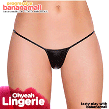 이국적인 마이크로 샤이니 블랙 G 스트링 끈 팬티(Exotic Micro Shiny G String Thongs Panty) - 오예(P5128-1) (OHY)