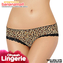 레오파드 프린트 레이스 트리밍 오픈 백 팬티(Leopard Print Lace Trimmed Open Back Panty) - 오예(P5107) (OHY)