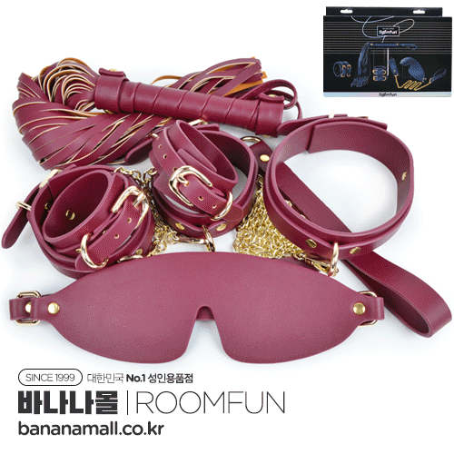 [SM 세트] 룸펀 레더 본디지 세트(Roomfun Leather Bondage Set) - 룸펀(ZW-077A) (RMP)
