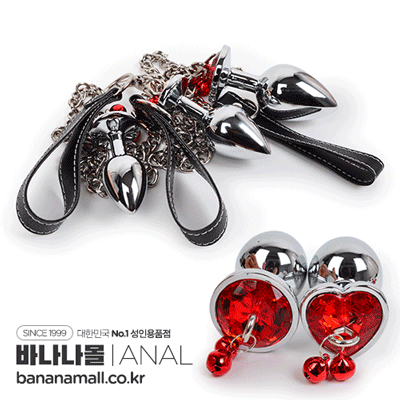 [애널용품] 체인드 스몰 벨 큐빅 애널 플러그(Chained Small Bell Cubic Anal Plug) - 메탈템테이션(RY-001-B) (MTS)