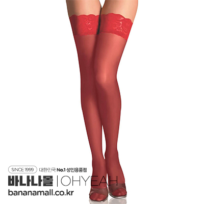 레드 플로럴 레이스 스타킹(Red Floral Lace Stocking) - 오예(H2014-2) (OHY)