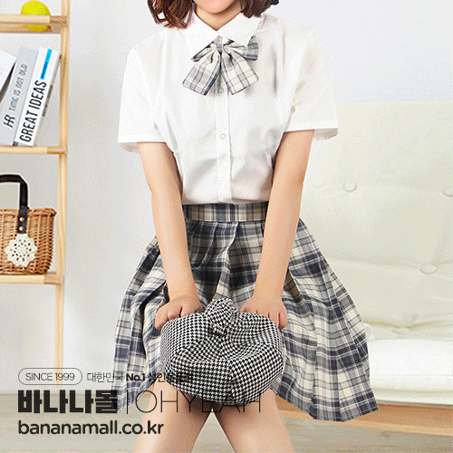 스위트 JK 고급 학생 주름치마 교복(Sweet JK uniform high-quality student pleated skirt college style) - 오예(L8540-1) (OHY)