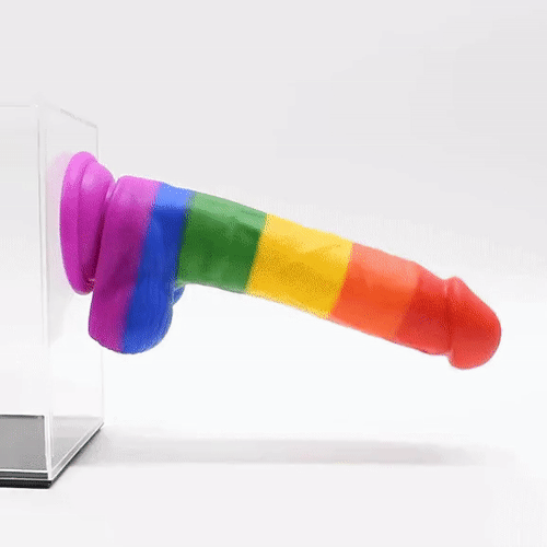 [흡착딜도] 레인보우 페니스 흡착 딜도(Rainbow Penis Suction Dildo) - NV TOYS(WS-NV032) (NTS)