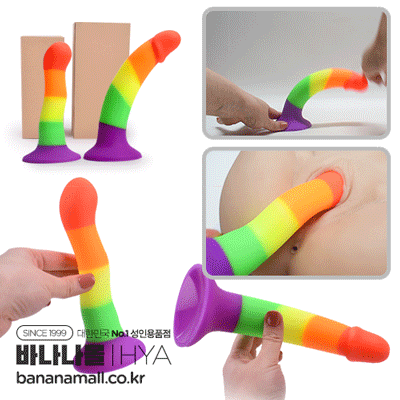 [흡착딜도] 달링 레인보우 딜도(Darling Rainbow Dildo) - 리풀(DN-SD001)(RF016) (HYA)(RFL)