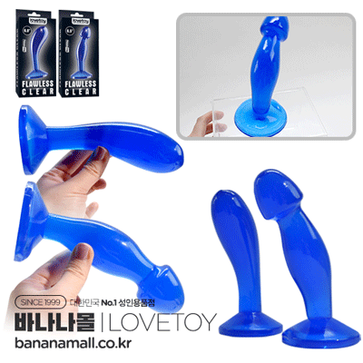 [전립선 자극] 플로리스 클리어 프로스테이트 플러그 블루(Flawless Clear Prostate Plug Blue) - 러브토이(LV310319) (LVT)