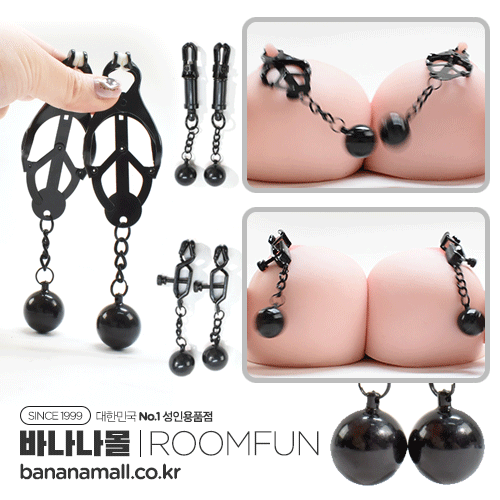 [유두 자극] 룸펀 블랙 니플 클램프(Roomfun Black Nipple Clamps) - 룸펀(PN-041) (RMP)