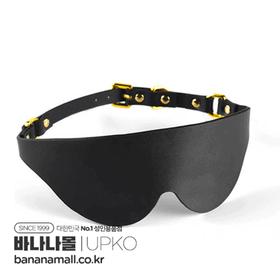 [SM 플레이] 레더 블라인드폴드(Leather Blindfold) - 업코(6971126860349)(BDM)