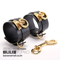 [SM 플레이] 레더 앵클 커프 블랙(Leather Ankle Cuffs Black) - 업코(6971126860264)(BDM)