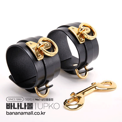 [SM 플레이] 레더 앵클 커프 블랙(Leather Ankle Cuffs Black) - 업코(6971126860264)(BDM)