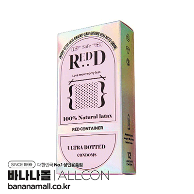 [도트형 콘돔] 레드D Safe 도트 12p (ALC)