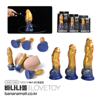 [흡착팽창딜도] 듀얼 덴시티 실리콘 인플레이터블 골드 딜도(Dual Density Silicone Inflatable Gold Dildo) - 러브토이(LV416001/6942063402800) (LVT)