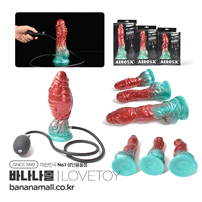 [흡착팽창딜도] 듀얼 덴시티 실리콘 인플레이터블 레드 딜도(Dual Density Silicone Inflatable Red Dildo) - 러브토이(LV416011/6942063402831) (LVT)