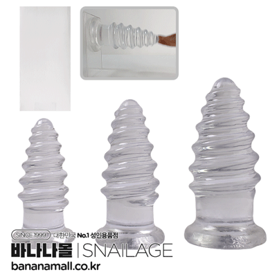 [애널 플레이] 클리어 스크류 애널 플러그(Clear Screw Anal Plug) - 스네일(SNG-A087) (SNA)