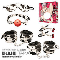 [일본 직수입] 얼룩무늬 SM 구속구 5개 세트(牛柄SM拘束具5点セット) - 타마토이즈(KNK-112/4589717876369) (TH)