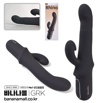 [10단 진동+10단 회전] 블랙 라이노 바이브레이터(Black Rhino Vibrator) - 가라쿠(GK2348-GY/6975488694055) (GRK)