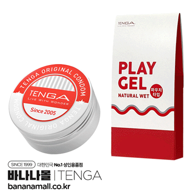 [사전예약][일본 직수입] 텐가 파우치 젤 3P + 오리지널 콘돔 6P 세트(Tenga Pouch Gel 3P+ Original Condoms 6P Set (TGA)