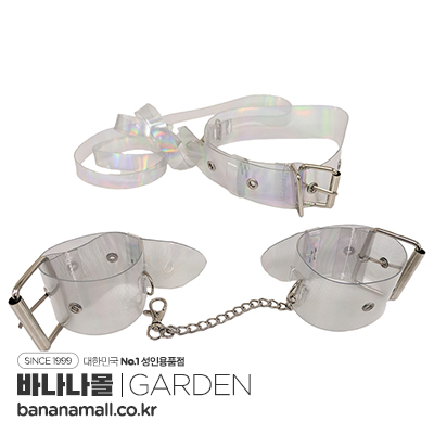 [일본 직수입] 비닐 마니아 목줄 & 손수갑 세트(ビニールマニア首輪手枷セット) - 가든(CG-179/4573463895903) (NPR)