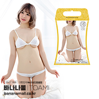 [일본 직수입] 카논 워크스 타마유라 코튼 원단 브라(끈 조절형) & 팬티 세트 화이트(Kanon Works 玉響 コットン生地使用ブラ(調整付)&スキャンティーセット ホワイト) - 토아미(TBS001/4571176251689) (NPR)