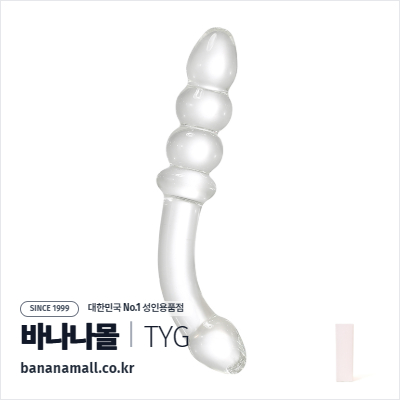[유리 딜도] 트리플 볼 커브 딜도 (Triple Ball Curve Dildo) - 터이글라스(TG-173) (TYG)