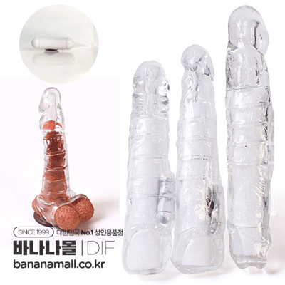 [강력진동] 렝크선 크리스탈 페니스 슬리브(Lengthen Crystal Penis Sleeve) - DIF(DF108)