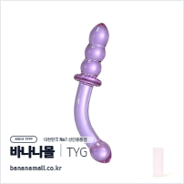 [유리 딜도] 투웨이 퍼플 커브 딜도 (Two-Way Purple Curve Dildo) - 터이글라스(TG-402) (TYG)