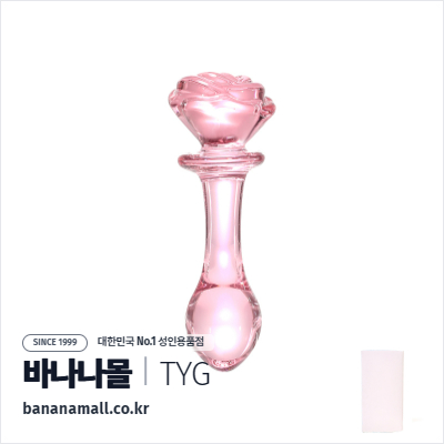 [애널 용품] 로즈 블룸 글라스 플러그 (Rose Bloom Glass Plug) - 터이글라스(TG-126) (TYG)