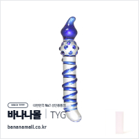 [유리 딜도] 애저 트위스트 그립 딜도 (Azure Twist Grip Dildo) - 터이글라스(TG-158) (TYG)