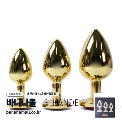 [애널 용품] 골드 오벨리스크 플러그 3p(Gold Obelisk Plug 3p) - 에스핸드(SHD-D5304) (SHD)