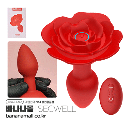 [10단진동&회전] 플라워 부트 플러그(Flow Butt Plug) - SECWELL(SW2027) (SWL) (TJ)