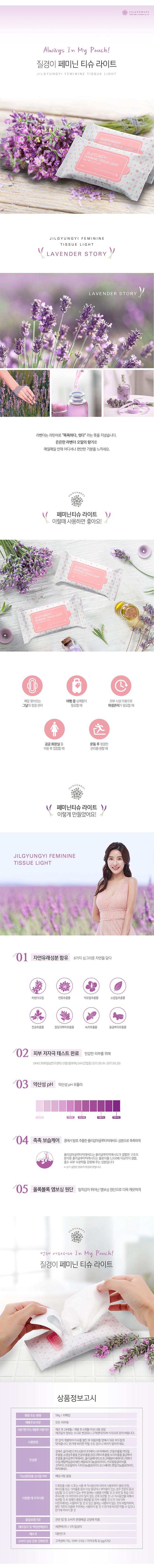 [그날 티슈] 질경이 페미닌 티슈 라이트 10매입(Jil Gyung Yi Feminine Tissue Light)